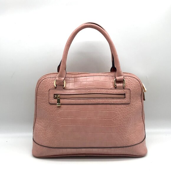 Giani Bernini Dusty Pink Croc Embossed Faux Leather Dome Satchel - Picture 2 of 10